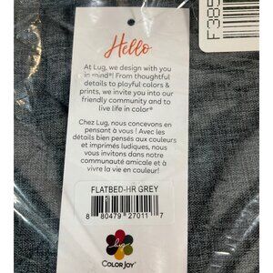 Lug Flatbed Deluxe Heather Grey Quilted Cosmetic Case with Durable Zip and Top H